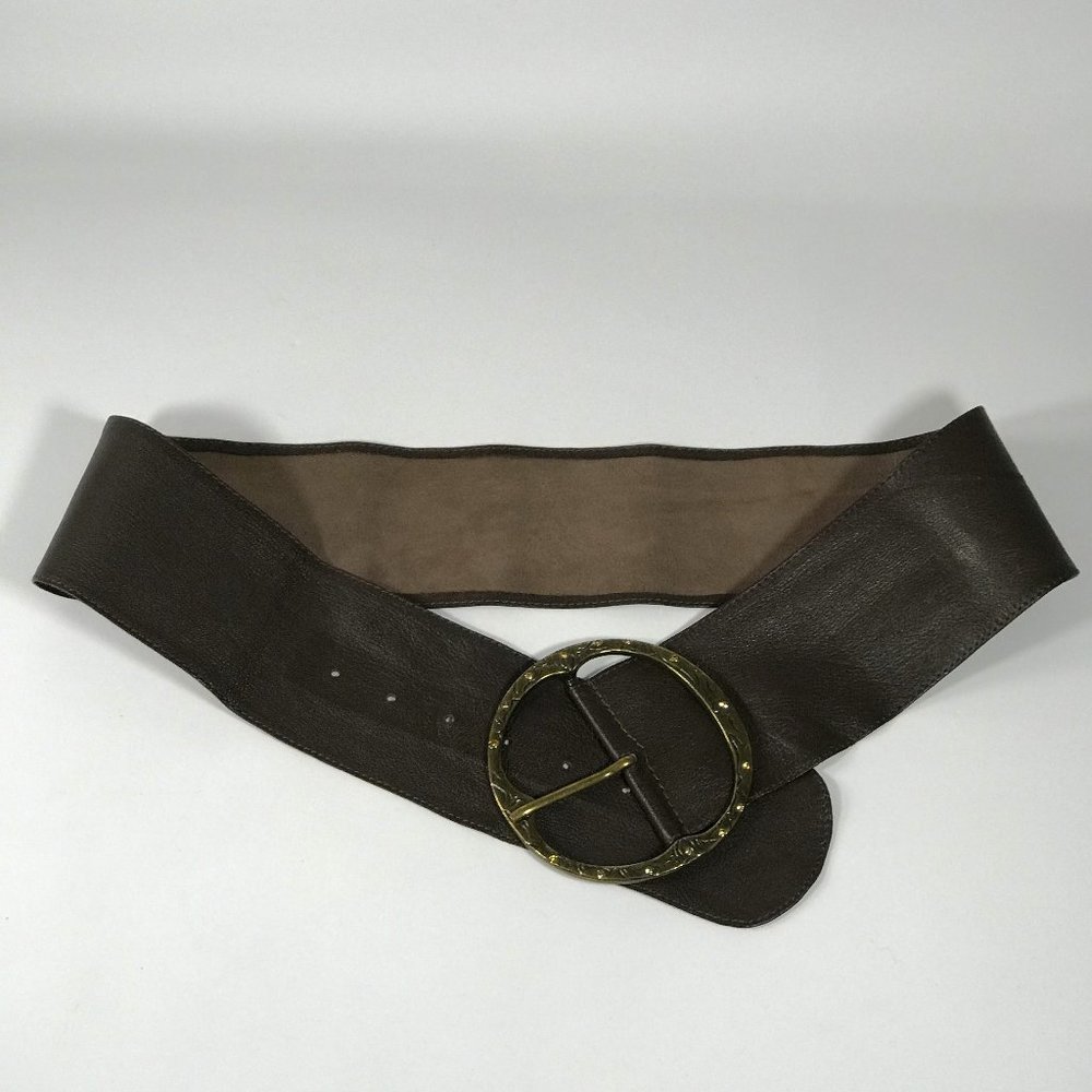 NWOT Chico's Leather Belt M / L Dark Brown